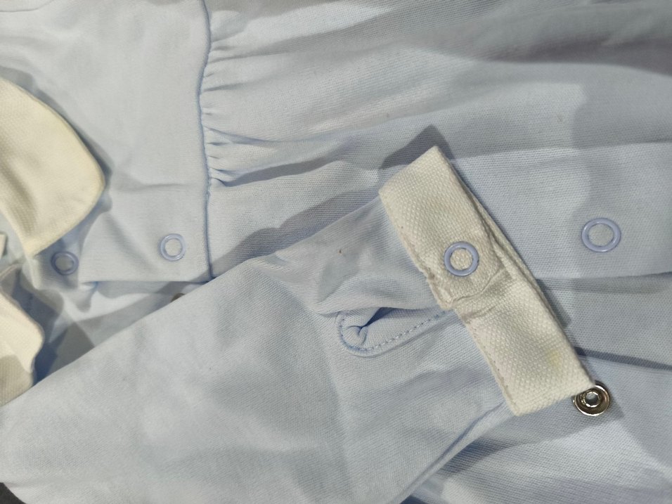 Princess baby Düğmeli Mavi Bebek Tulum - Görsel 5