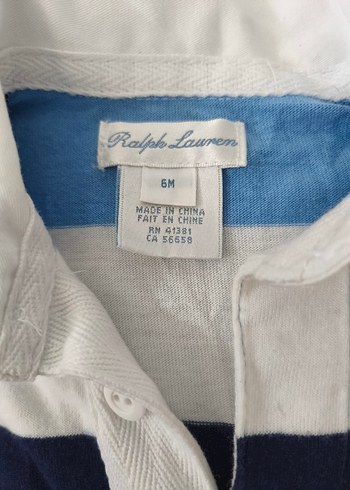 Uzun Kollu Mavi Çizgili Bebek Tulum - Görsel 5