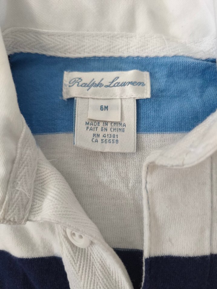 Uzun Kollu Mavi Çizgili Bebek Tulum - Görsel 5