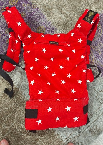 MamadusBaby Kırmızı Yıldızlı Ergonomik Kanguru - Görsel 2