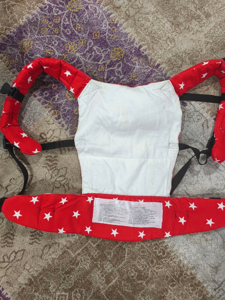 MamadusBaby Kırmızı Yıldızlı Ergonomik Kanguru - Görsel 3