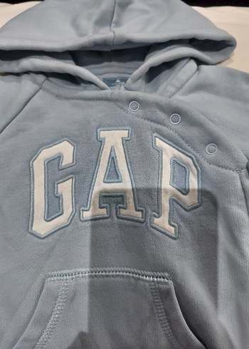 GAP Mavi Kapüşonlu Bebek Tulumu 3-6 Ay - Görsel 4