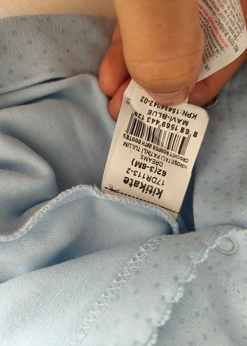 Mavi Pamuklu Uzun Kollu Bebek Tulum - Görsel 6