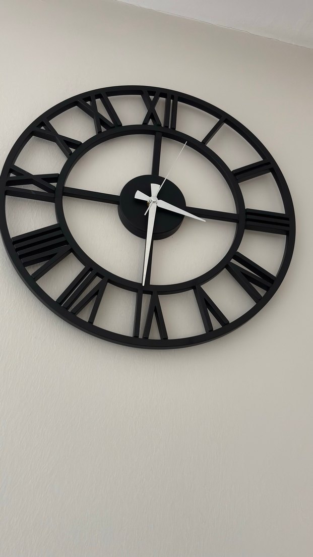 Siyah Roma Rakamlı Duvar Saati - Görsel 2