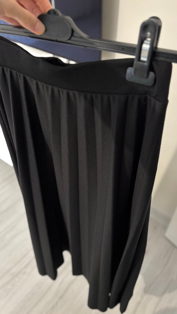 Kadın Siyah Piliseli Uzun Etek - Görsel 3