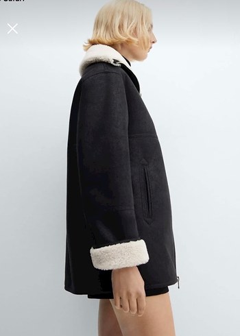 Kürk detaylı Mango Mont - Görsel 4