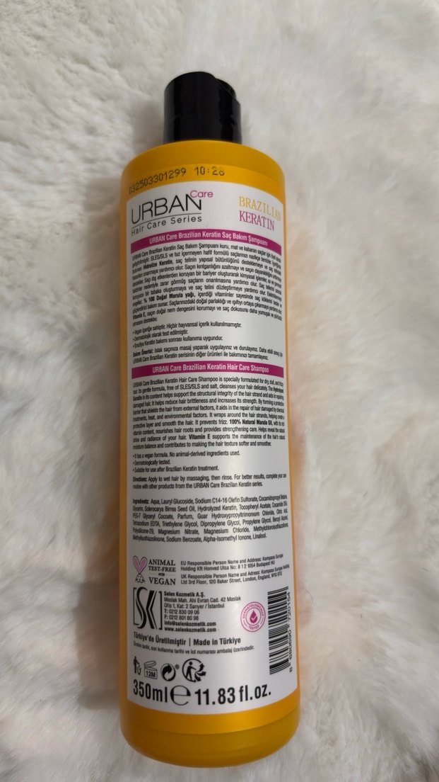 Urban Care Brezilya Keratin Saç Bakım Şampuanı 350ml - Görsel 2