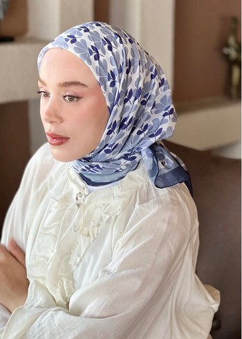 Beden Yonca desenli pamuk eşarp