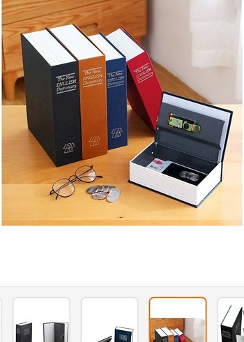 Siyah Kitap Görünümlü Gizli Kasa - Görsel 2