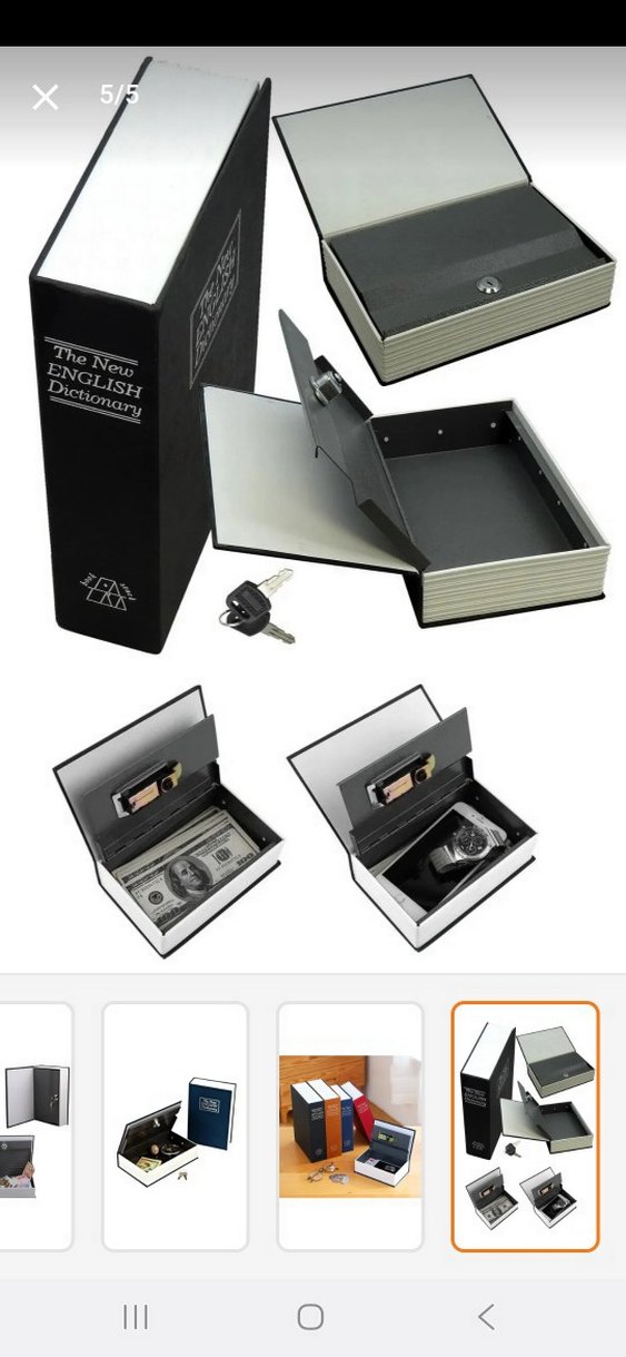 Siyah Kitap Görünümlü Gizli Kasa - Görsel 3