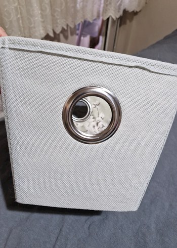 Bej Gri Desenli Saklama Sepeti - Görsel 2