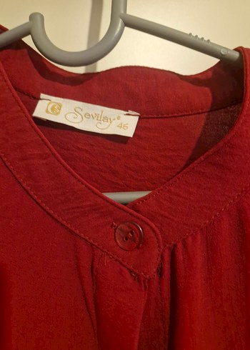 Bordo Bohem Uzun Kollu Salaş Kadın Elbise - Görsel 2