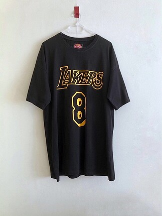 l Beden siyah Renk Lakers tshirt oversize unisex