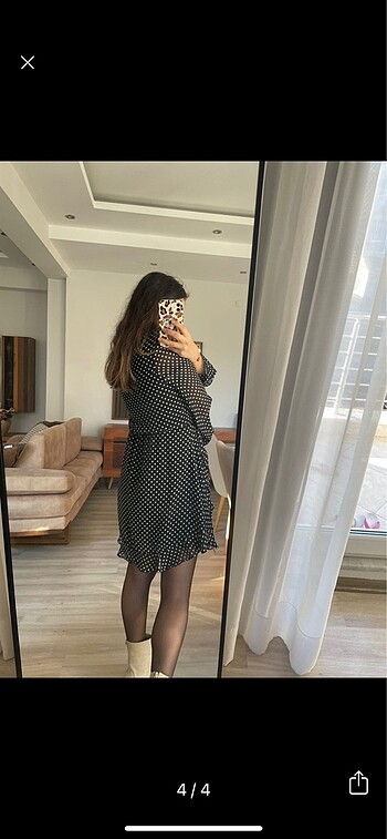 s Beden siyah Renk Fırfırlı şifon elbise