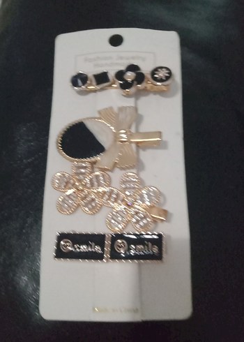 Kadın Payetli Altın toka Seti - Görsel 2