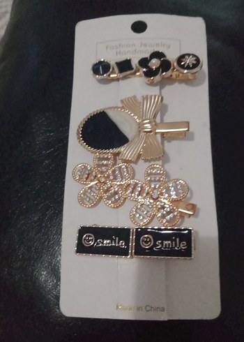 Kadın Payetli Altın toka Seti - Görsel 4