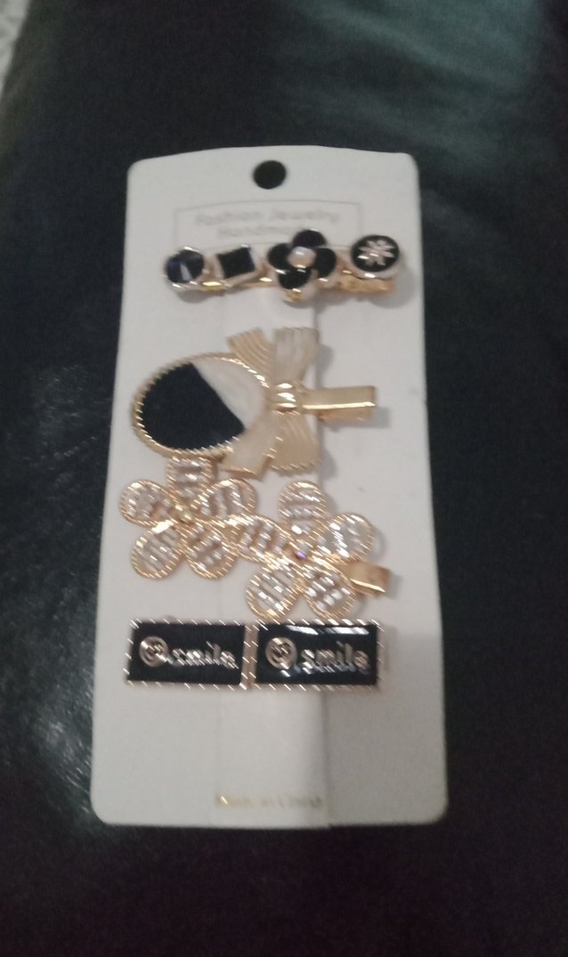 Kadın Payetli Altın toka Seti - Görsel 2