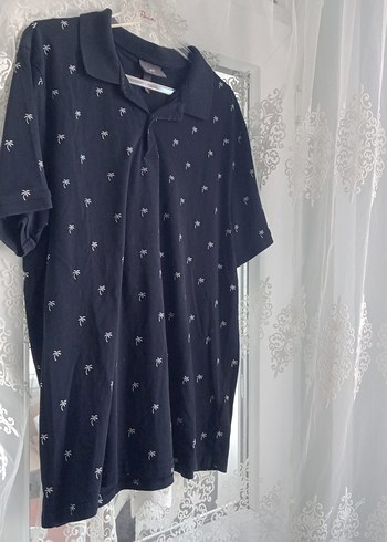 Erkek Lacivert Polo Tişört, Kısa Kollu, Baskılı - Görsel 2