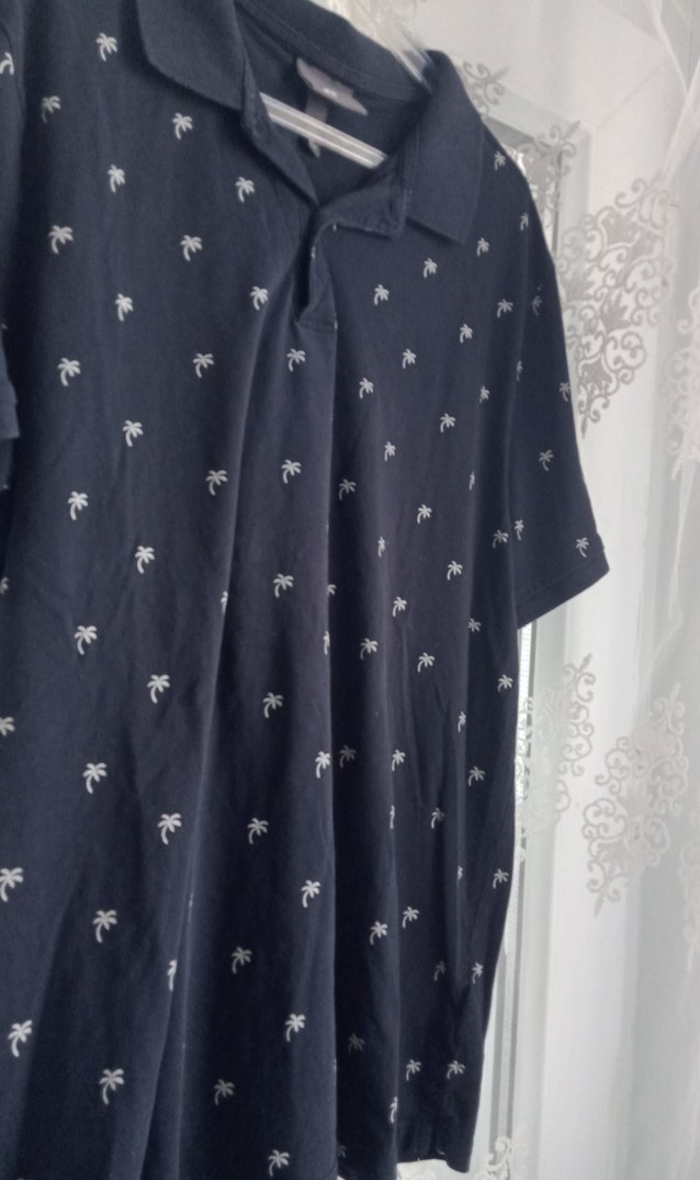 Erkek Lacivert Polo Tişört, Kısa Kollu, Baskılı - Görsel 3