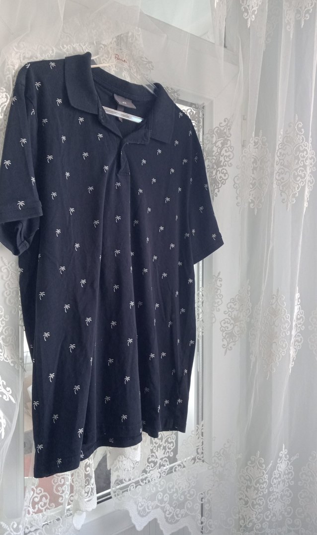 Erkek Lacivert Polo Tişört, Kısa Kollu, Baskılı - Görsel 2