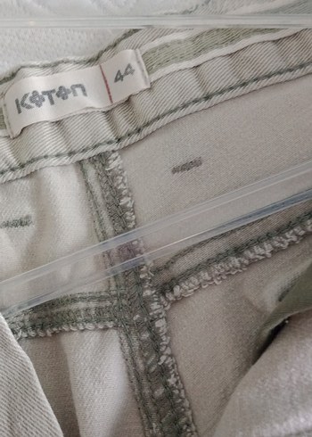 Bej Erkek Keten Mini Şort - Görsel 5