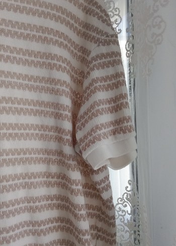 Bej Örgü Polo Yaka Erkek Tişört - Görsel 2