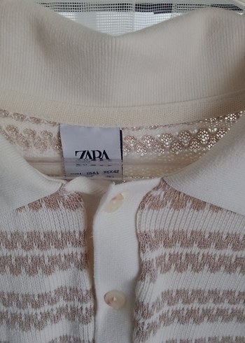 Bej Örgü Polo Yaka Erkek Tişört - Görsel 4