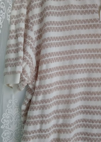 Bej Örgü Polo Yaka Erkek Tişört - Görsel 6