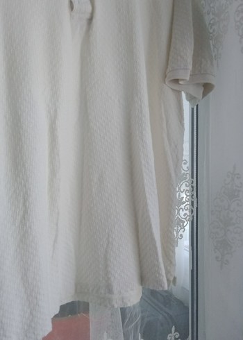 Beyaz Keten Erkek Polo Tişört - Görsel 4