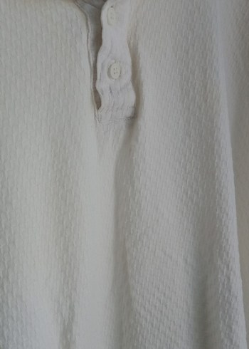 Beyaz Keten Erkek Polo Tişört - Görsel 7