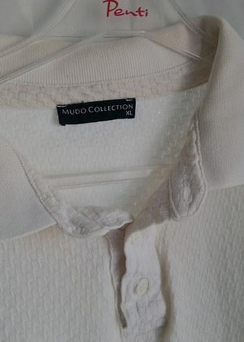 Beyaz Keten Erkek Polo Tişört - Görsel 5