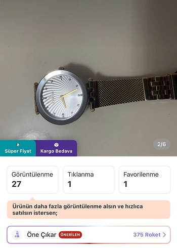  Beden Essence Kadın Kol Saati ES6422FE.130 Altın Renk