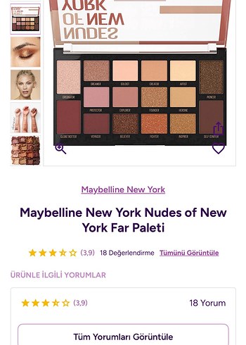 Maybelline Maybelline New York Nudes of New York Far Paleti