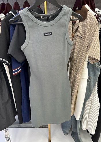 Miu miu Gri Midi Kadın Günlük Elbise
