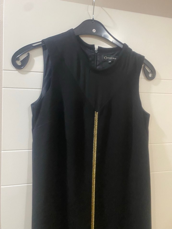 Siyah mini elbise - Görsel 3