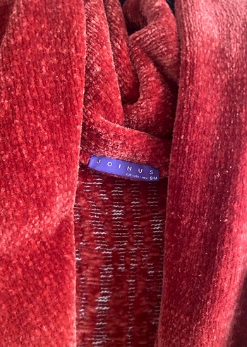 Parlak Kırmızı Uzun Kolsuz Kadın yelek - Görsel 3