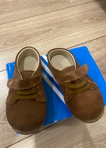 Kahverengi Süet Erkek Bebek İlk Adım Ayakkabısı - Görsel 4
