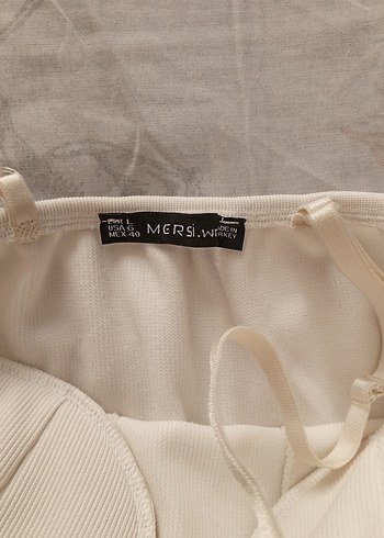 Beyaz Straplez Midi Büstiyer - Görsel 3