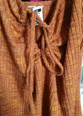 Kahverengi elbise - Görsel 3