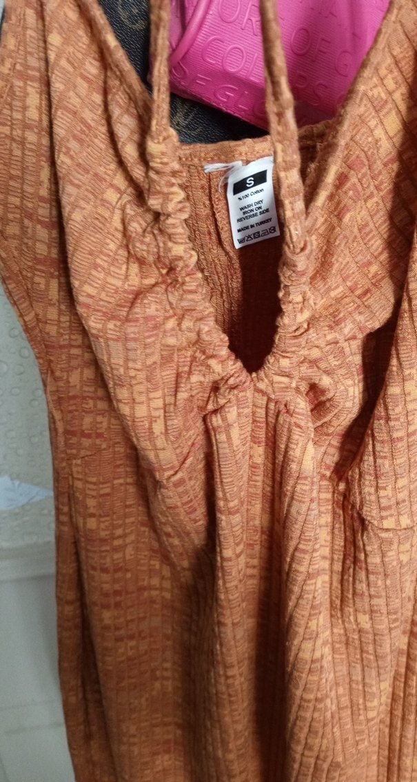 Kahverengi elbise - Görsel 2