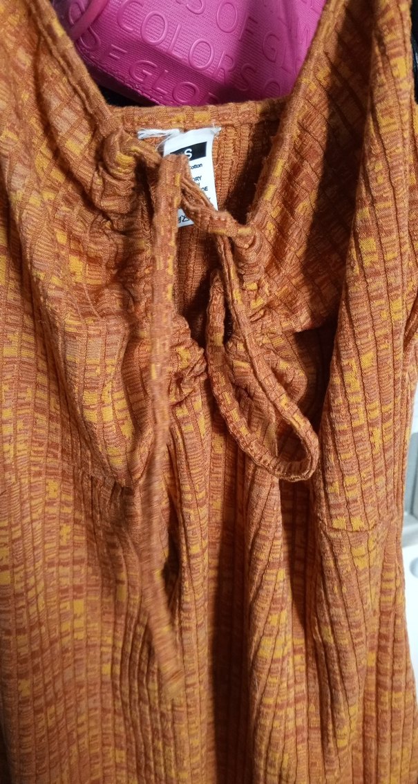 Kahverengi elbise - Görsel 3