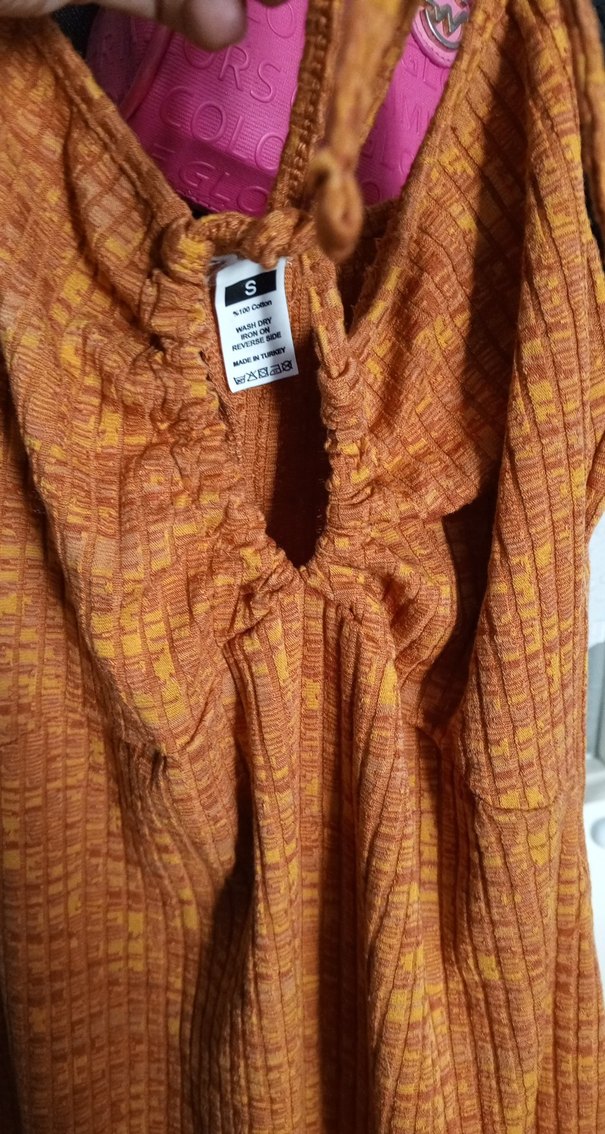 Kahverengi elbise - Görsel 4