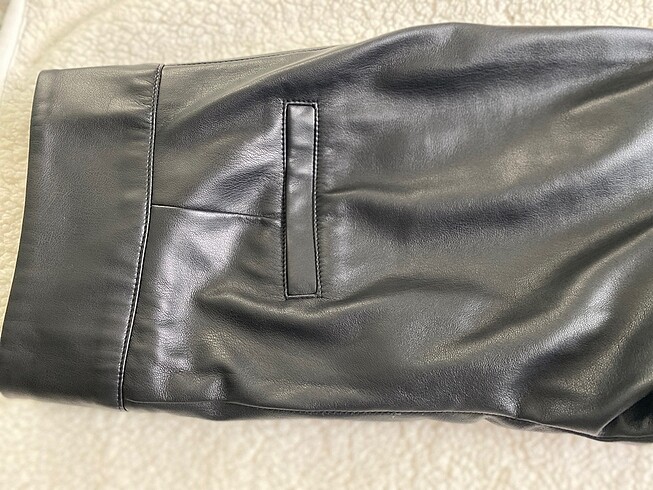 Deri palazzo pantolon - Görsel 9