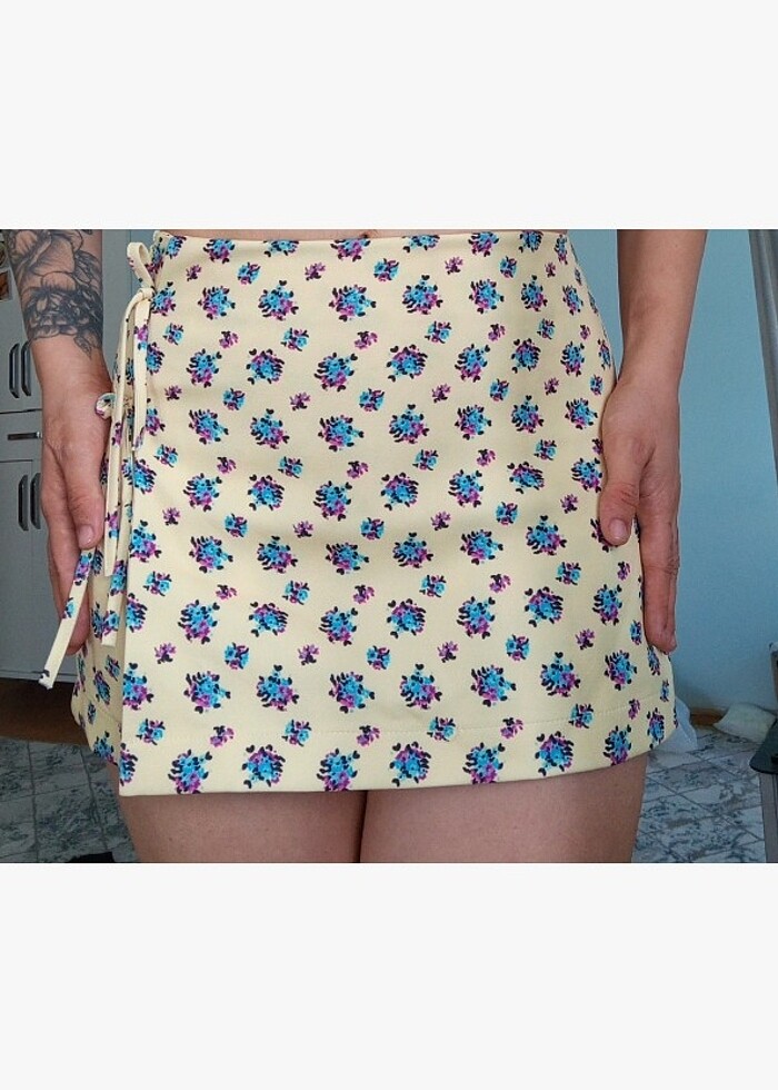 çiçekli şort etek - Görsel 2