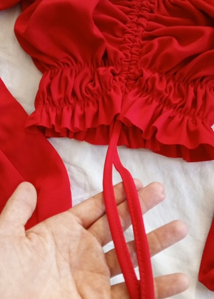 Kırmızı bluz - Görsel 4