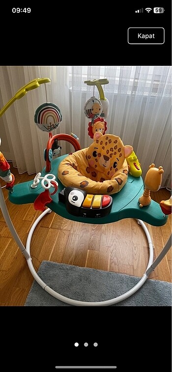 Tertemiz fisherprice hoppala leopar jumperoo