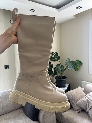 Krem uzun çizme - Görsel 7