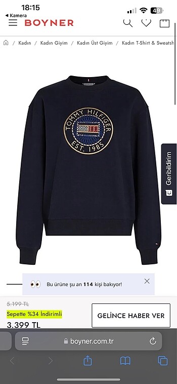 Tommy Hilfiger Tommy sıfır etiketli orijinal