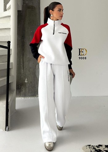 Uzun Kollu Fermuarlı Siyah Kadın Eşofman Üstü - Görsel 2