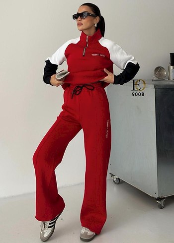 Uzun Kollu Fermuarlı Siyah Kadın Eşofman Üstü - Görsel 3